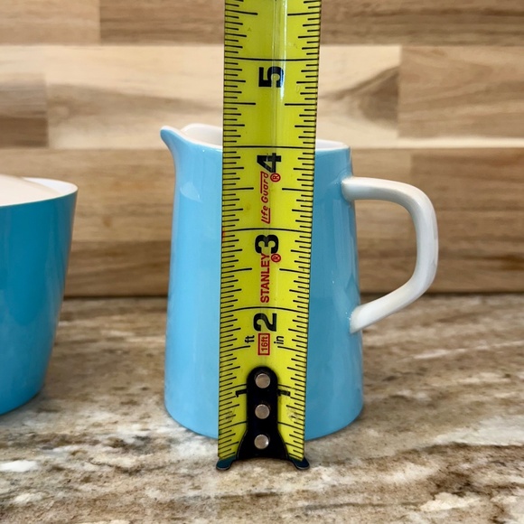 Vintage Mikasa Blue Point Cera Stone #3995 Sugar Bowl and Creamer Set - MCM - Picture 3 of 7